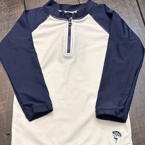 Navy and White Kids Swim Coverup
